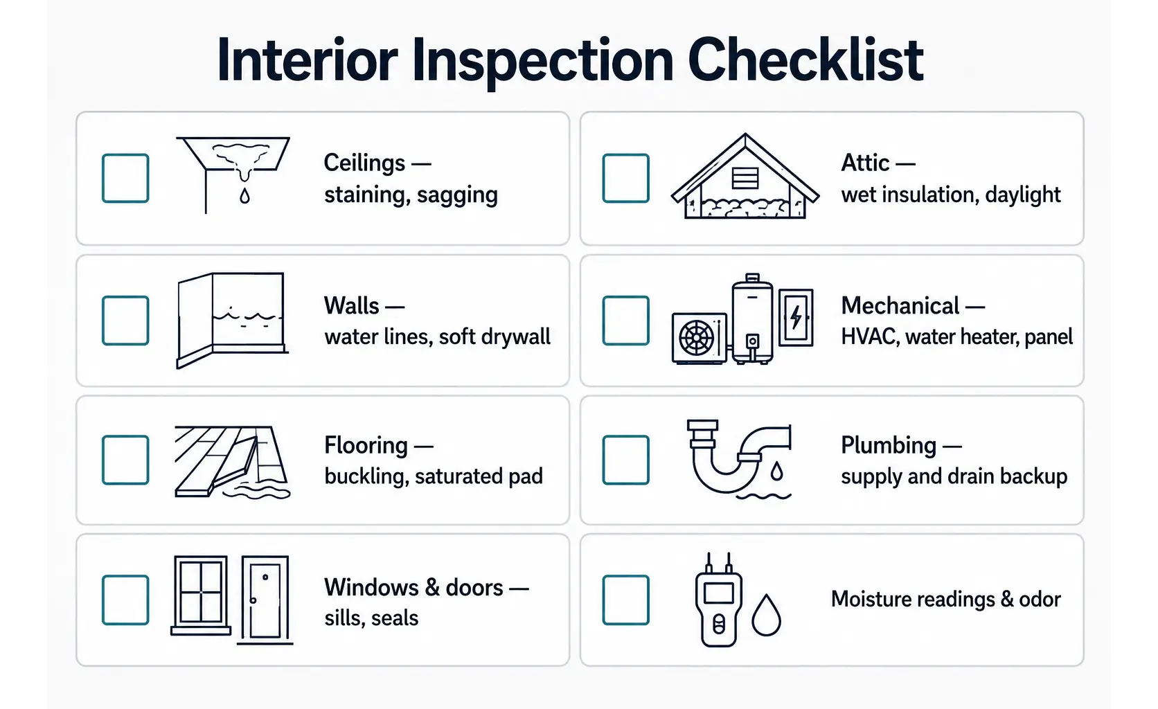 Post Hurricane Interior Checklist